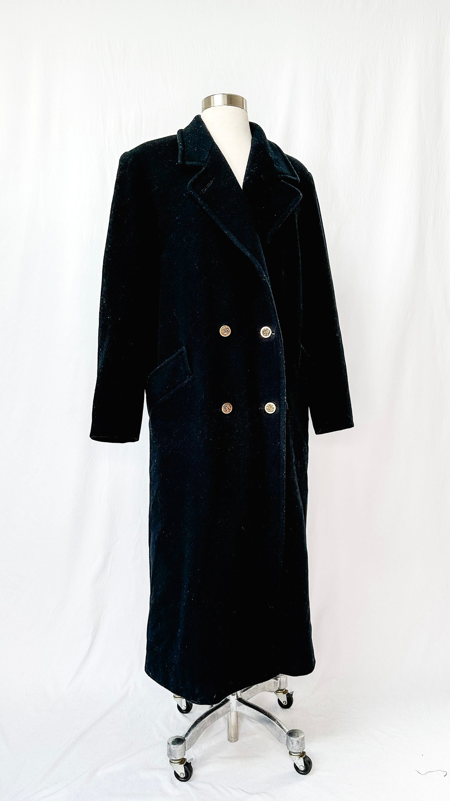 Vintage Herman K. Black Long Winter Coat (8)