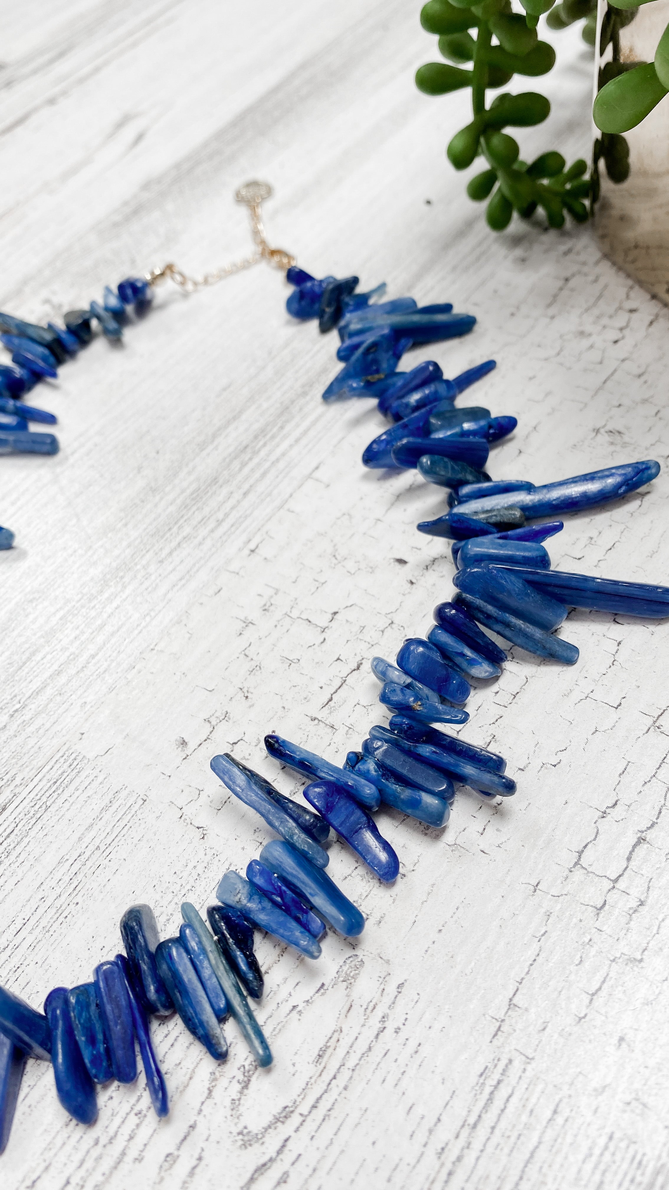 Blue stone hot sale statement necklace