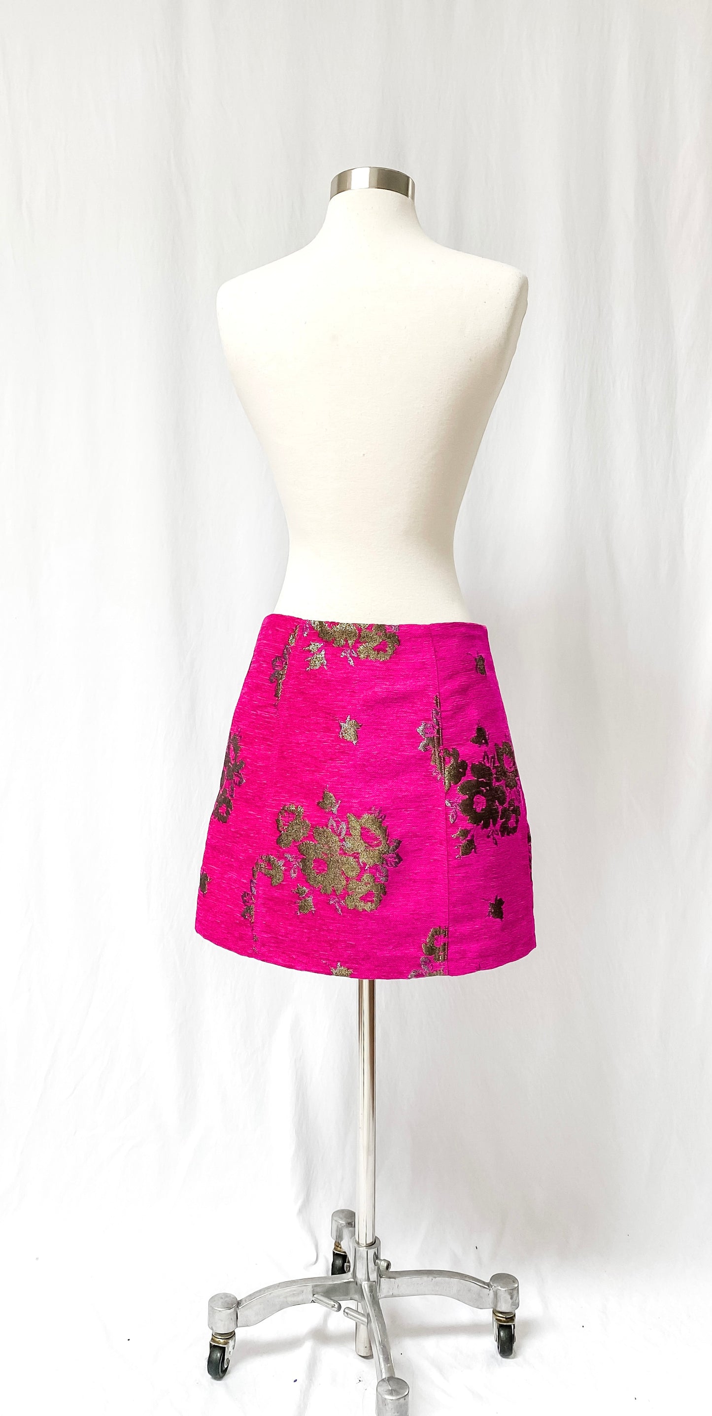 Free People Movin' On Fuchsia & Gold Skirt (4)