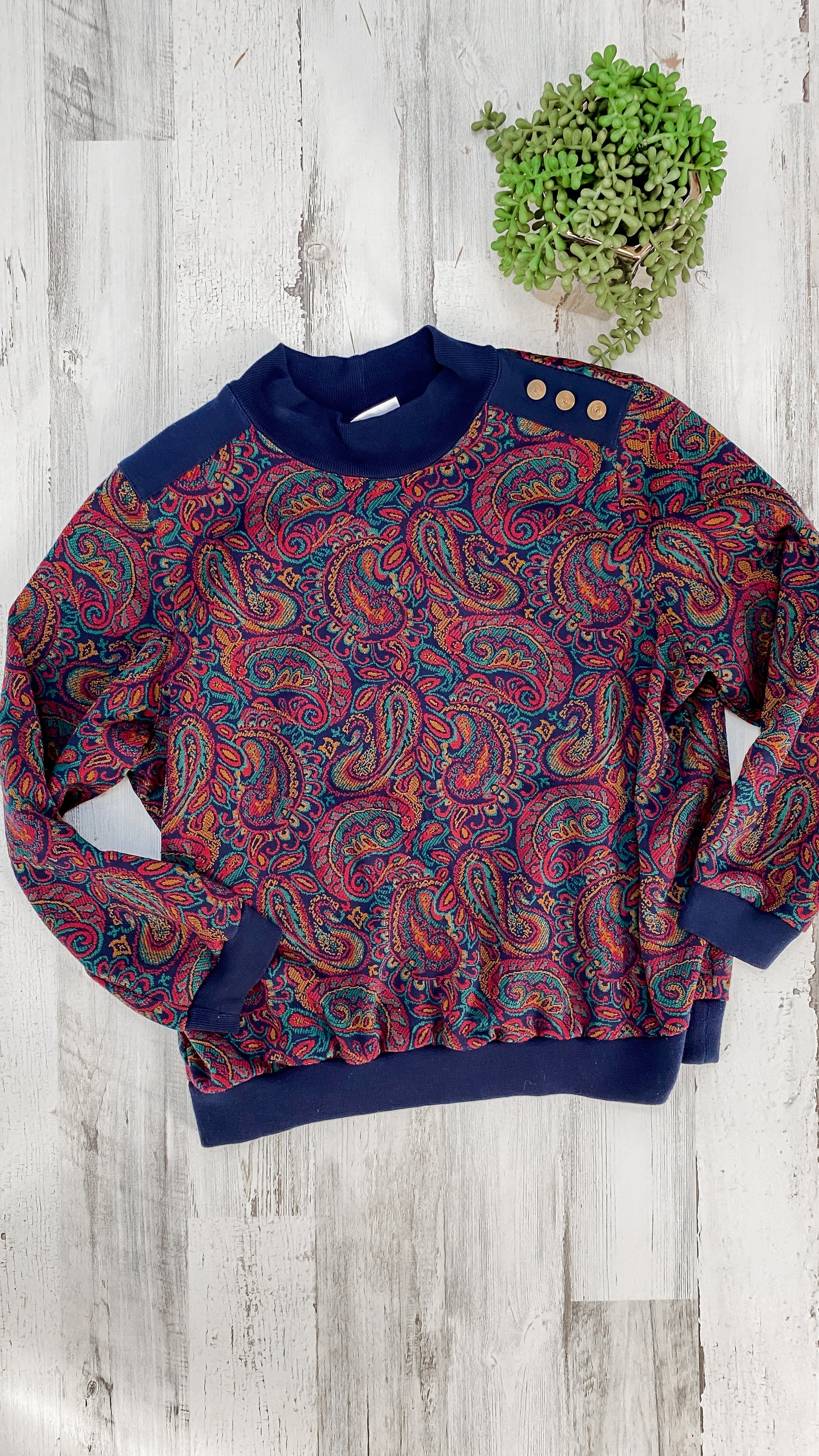 Vintage 90’s Alfred Dunner Paisley Knit Top (M/L)