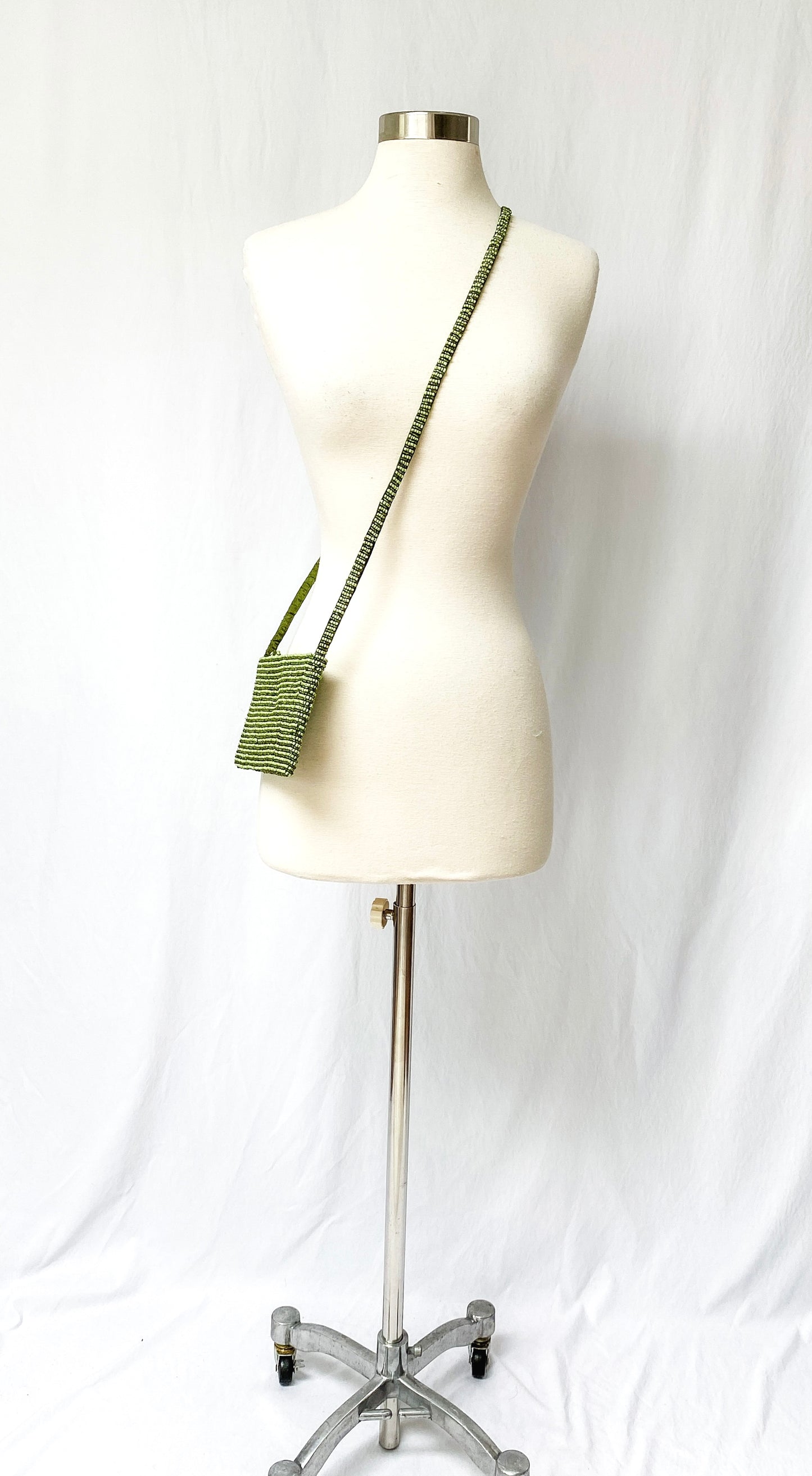 Vintage Green Bead Mini Purse