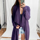 Braintree Purple Organic Cotton & Wool Zip Draped Cardigan (S)
