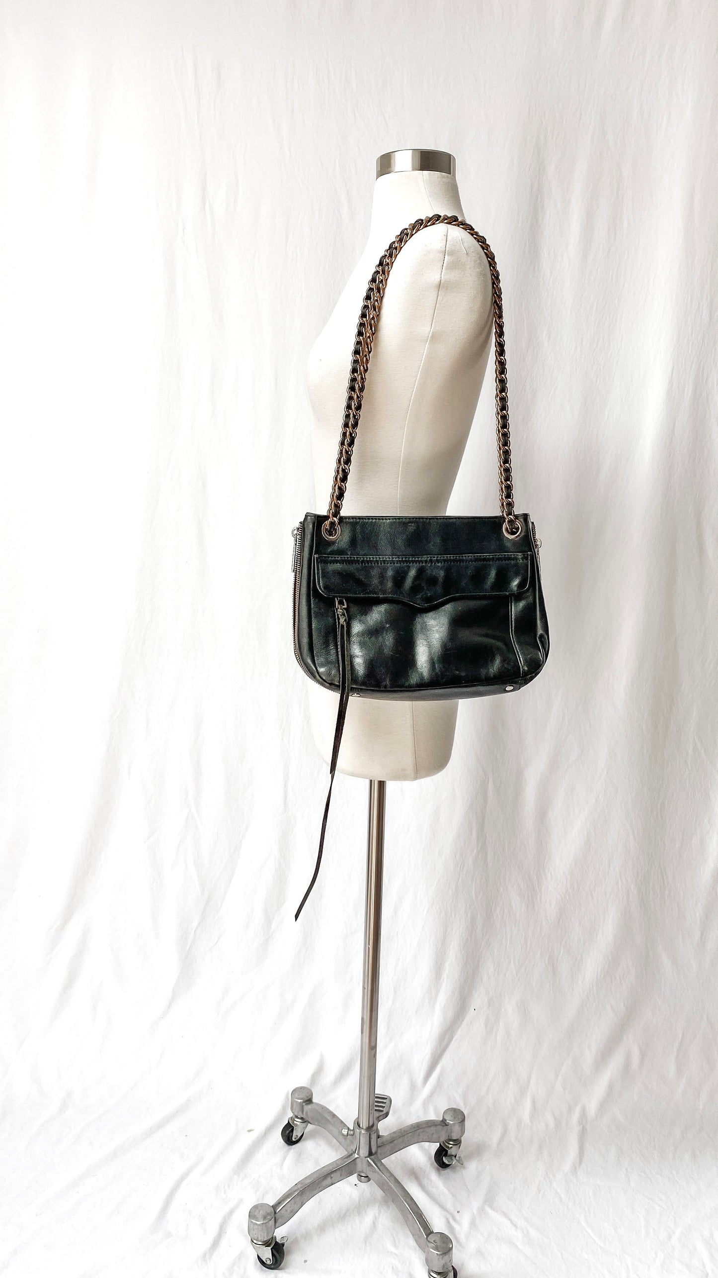 Rebecca Minkoff Black Swing Leather Shoulder Crossbody Purse