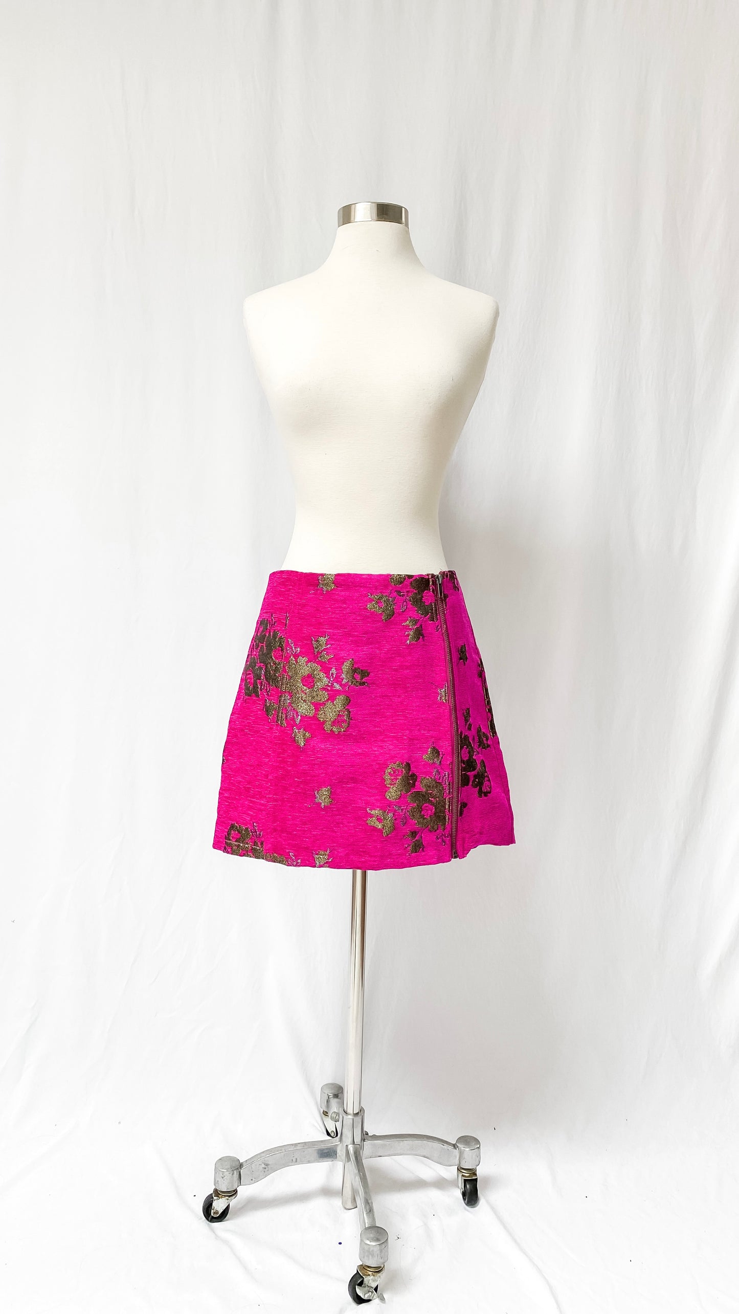 Free People Movin' On Fuchsia & Gold Skirt (4)