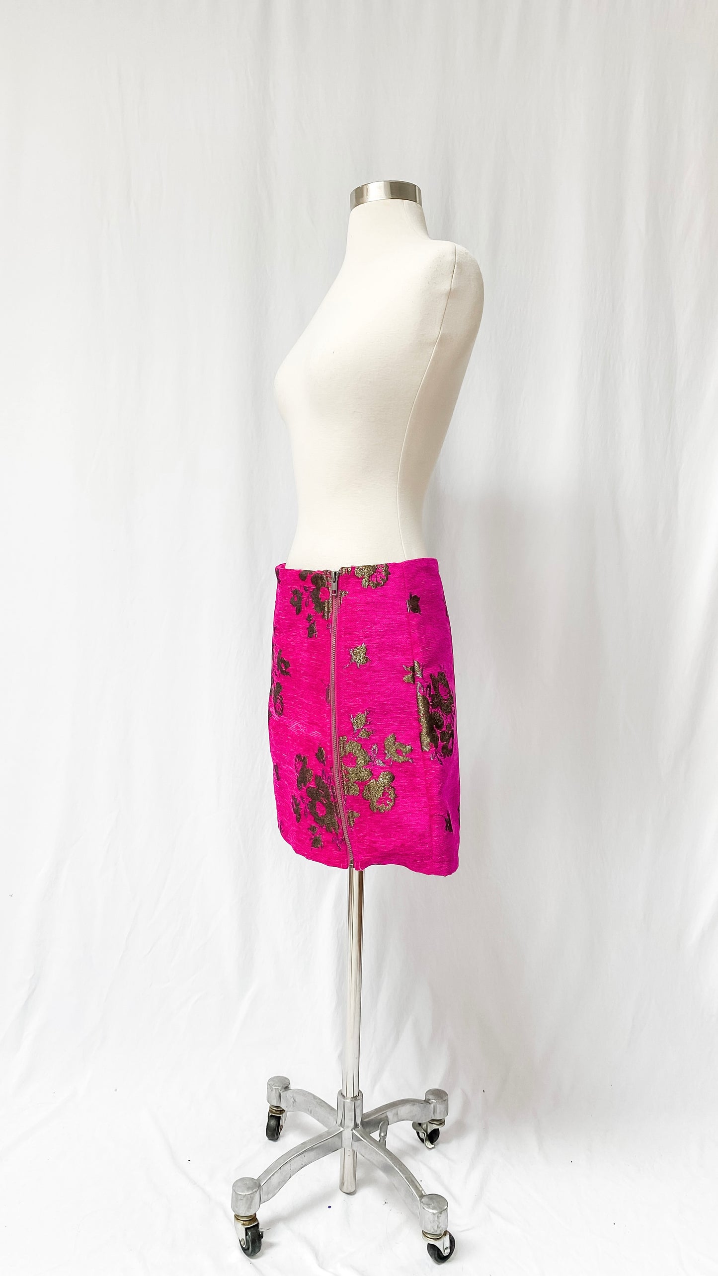 Free People Movin' On Fuchsia & Gold Skirt (4)