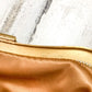 *RARE* Vintage 70’s Whiting & Davis Cream Gold Mesh Handbag
