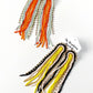 ‘Stassi’ Bead + Rhinestone Fringe Statement Earrings