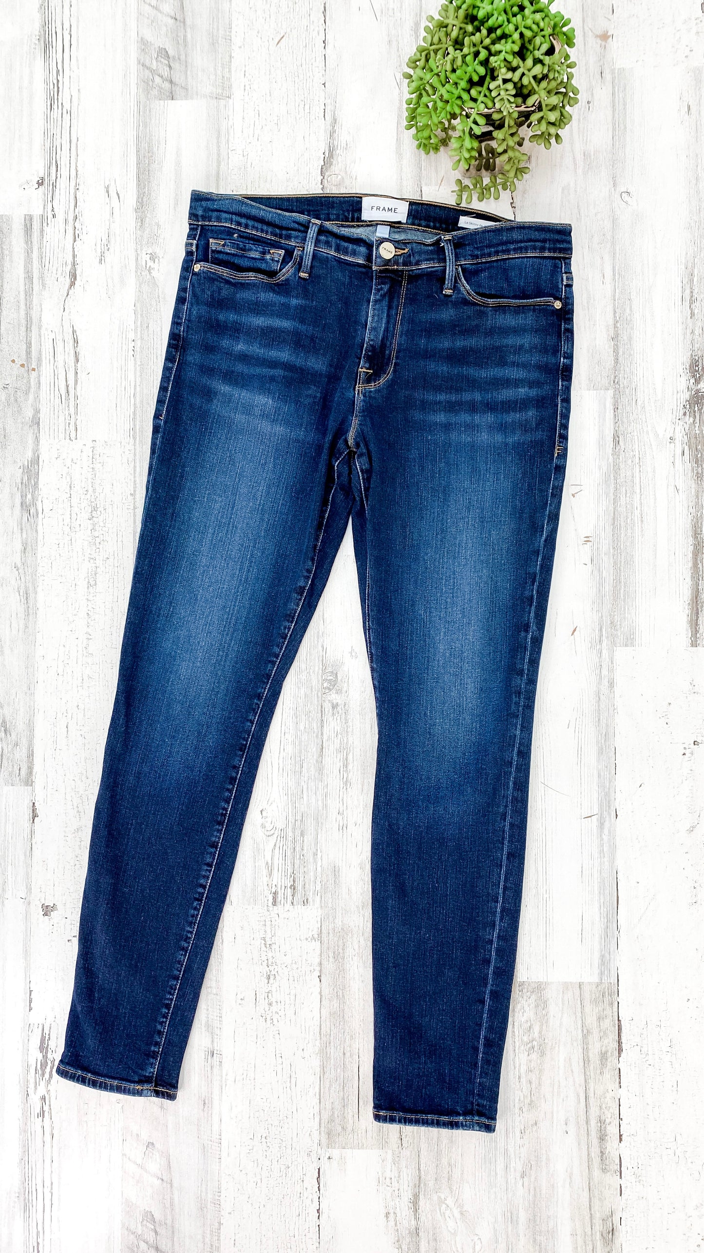 Frame Le Skinny Blue Wellington Jeans (31 or 8/10)