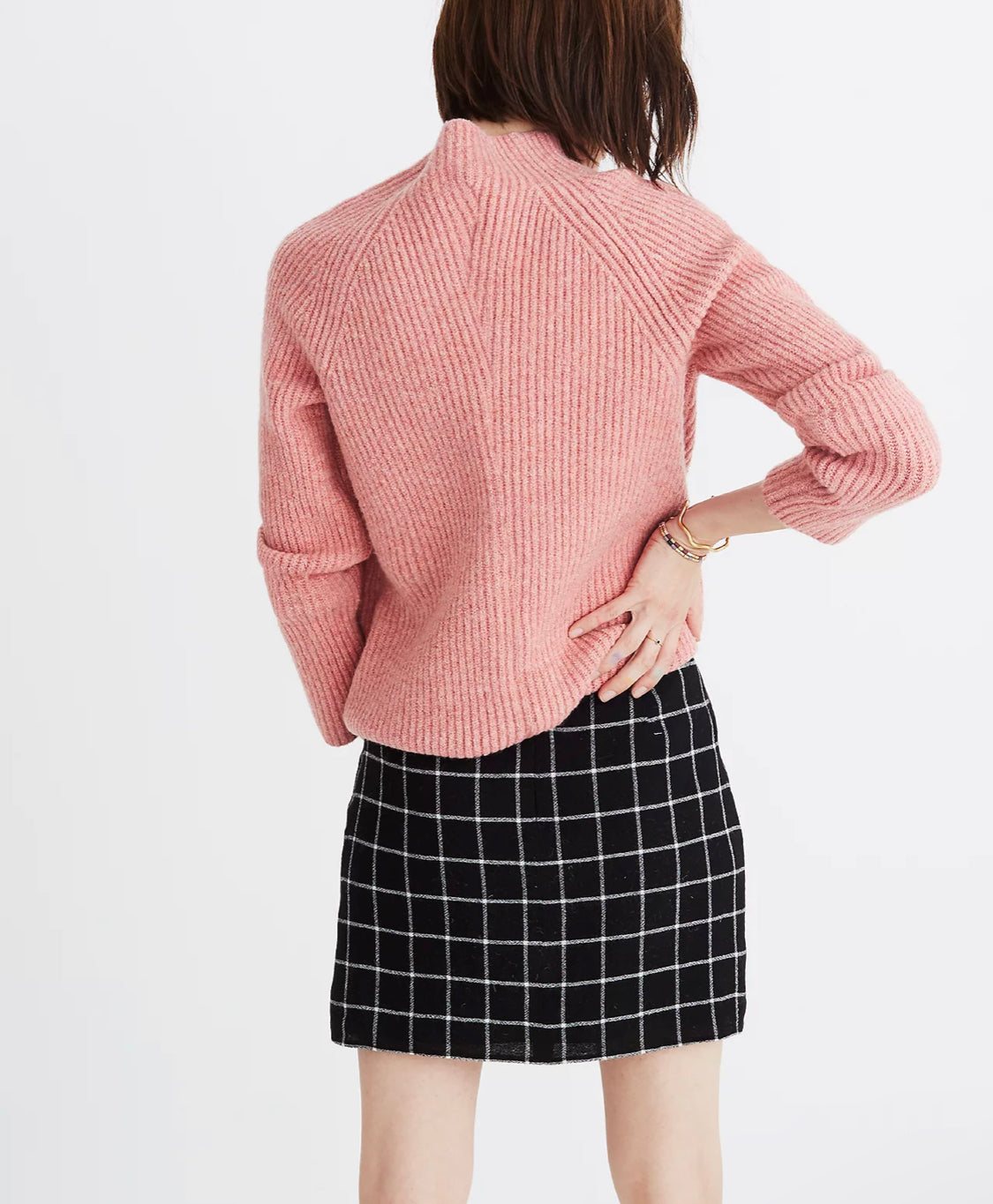 Madewell Windowpane Ruffle Skirt (4)