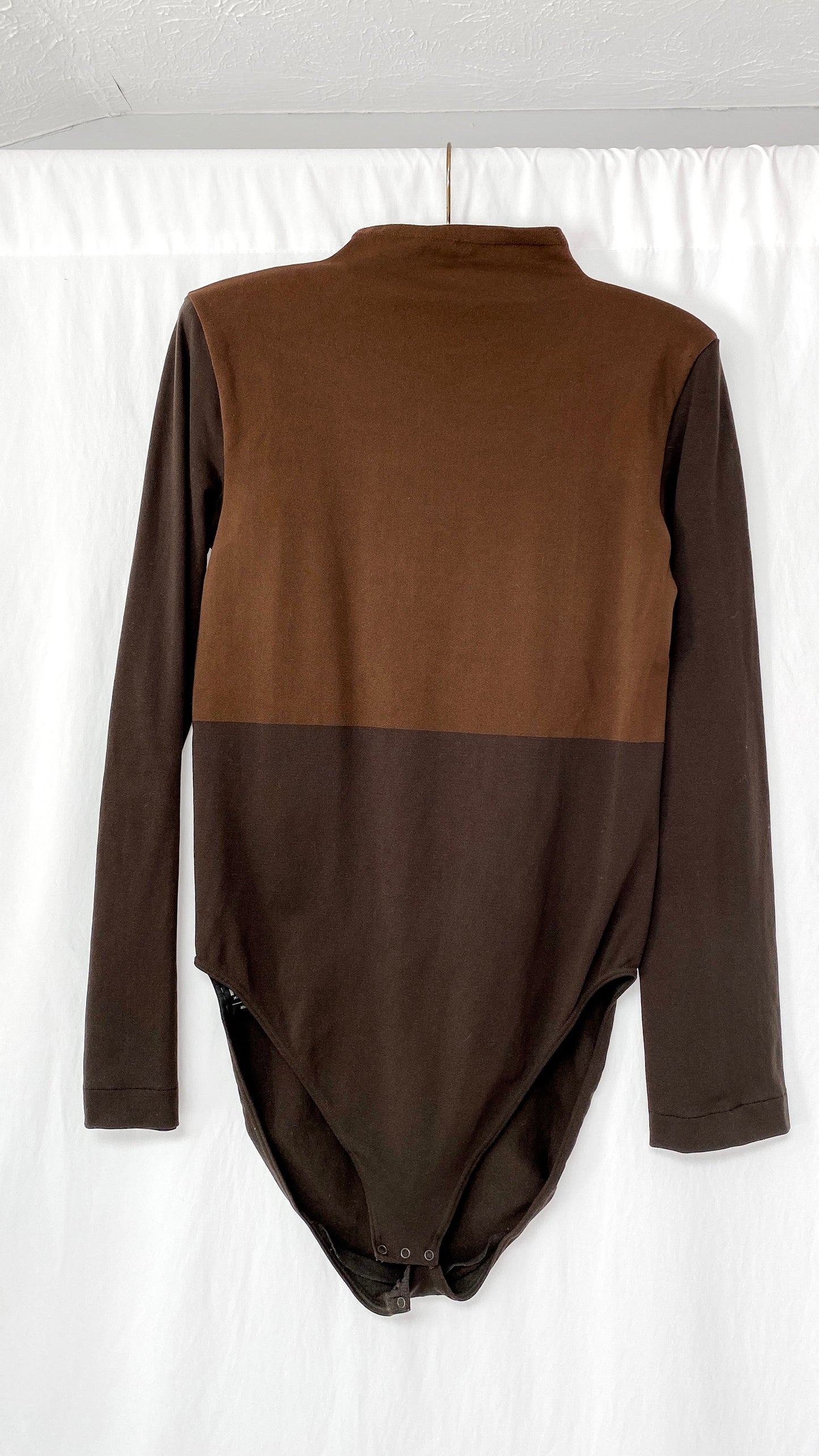 *RARE* Wolford Brown Mock Neck Bodysuit (M)