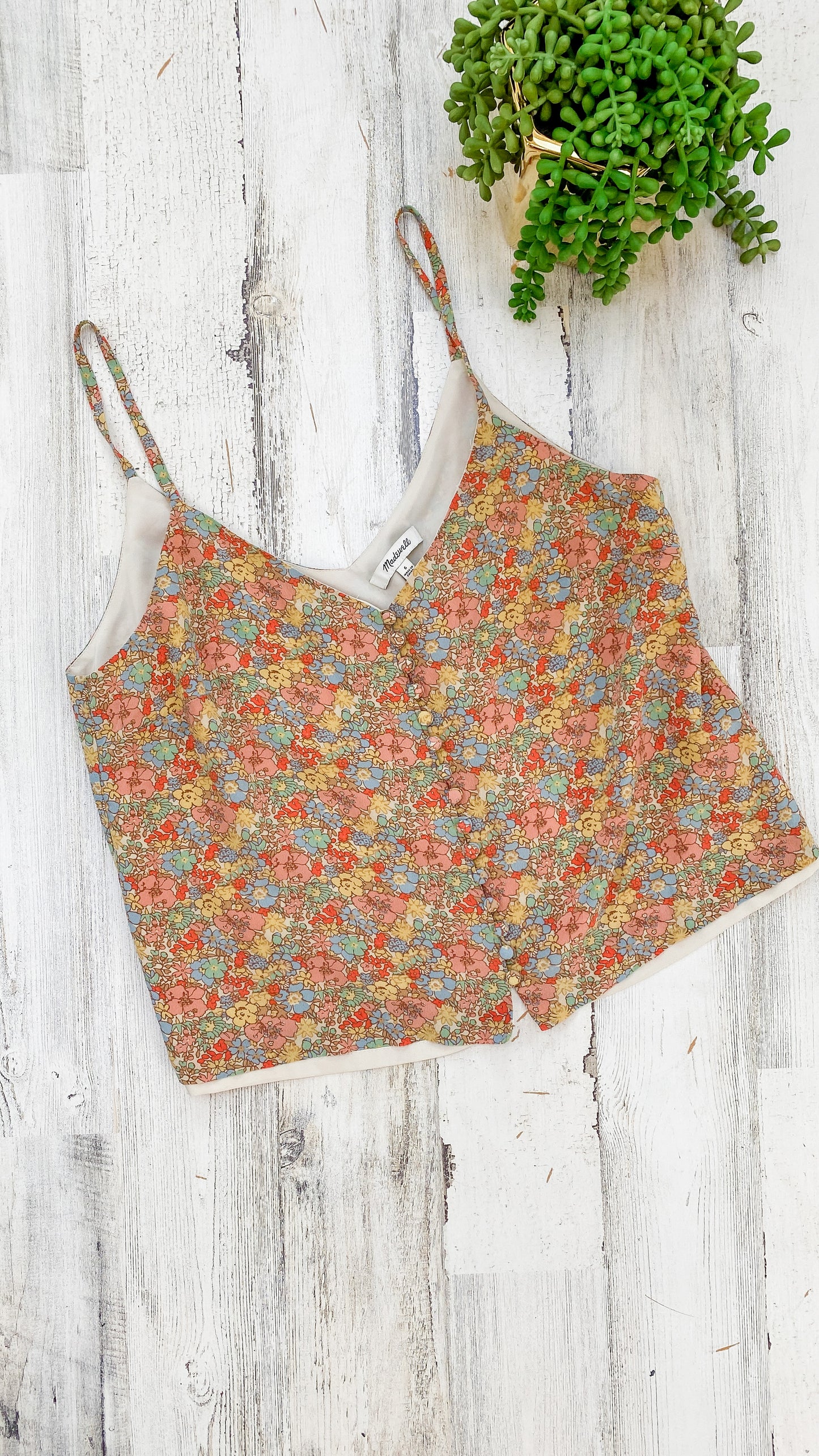 Madewell Silk Floral Top in Prairie Blossoms (6)