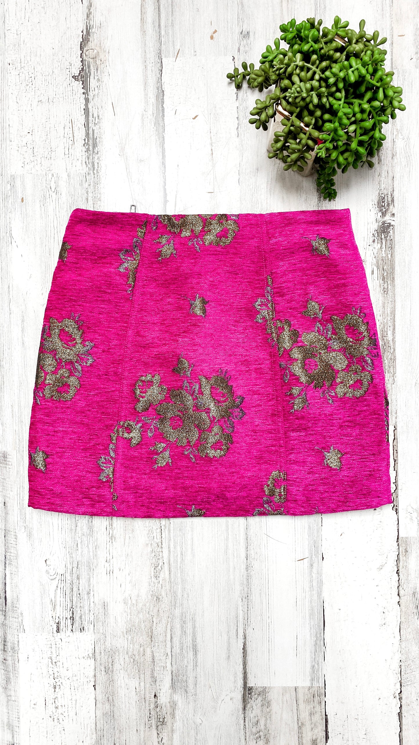 Free People Movin' On Fuchsia & Gold Skirt (4)