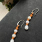 Freshwater Pearl & Leather Handmade Earrings