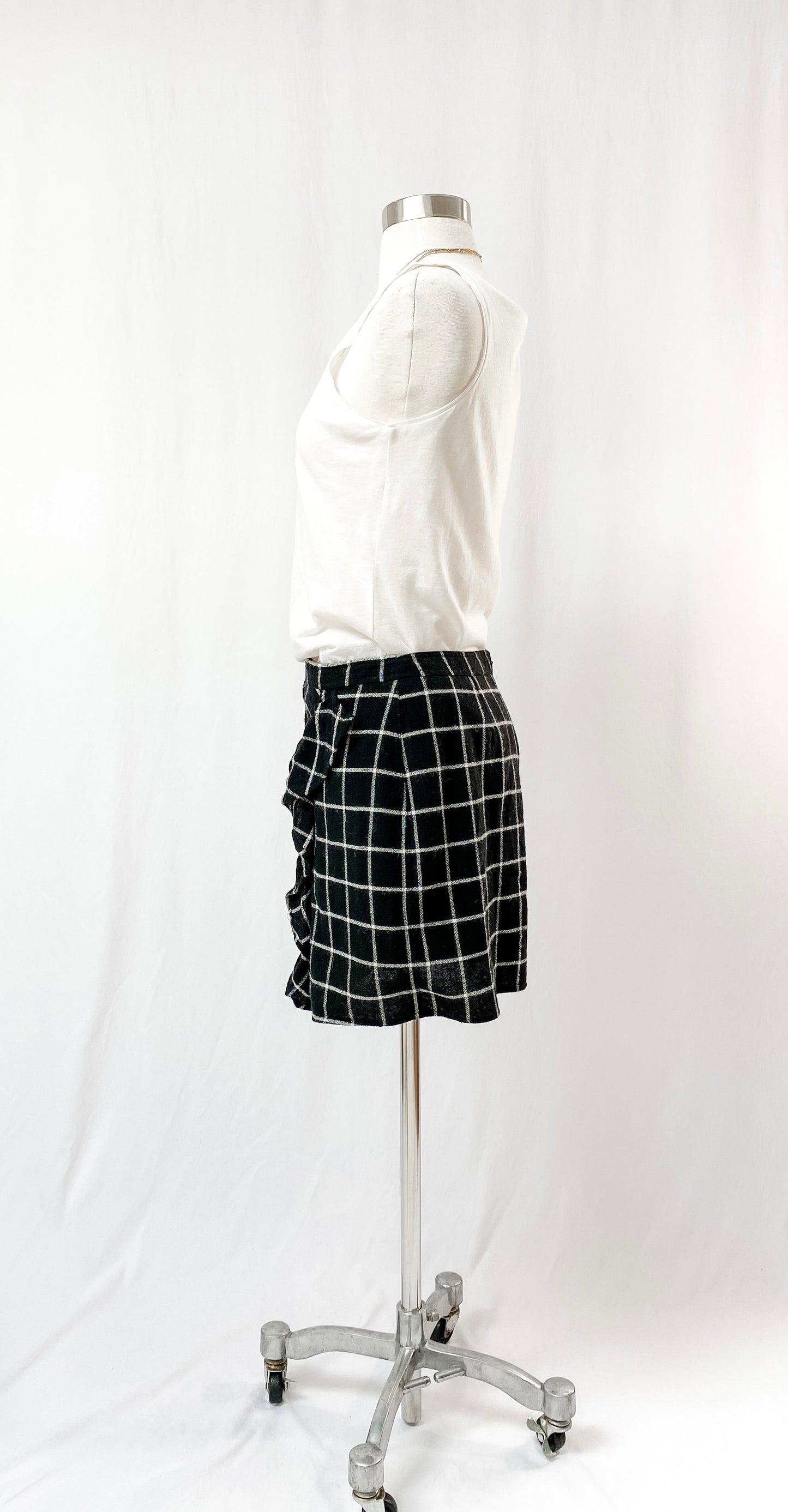 Madewell Windowpane Ruffle Skirt (4)