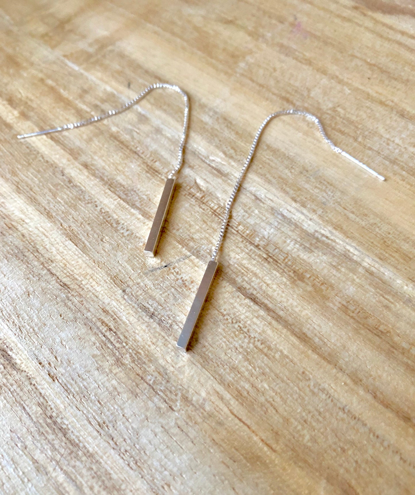 Sterling Silver Minimalistic Thread Earrings