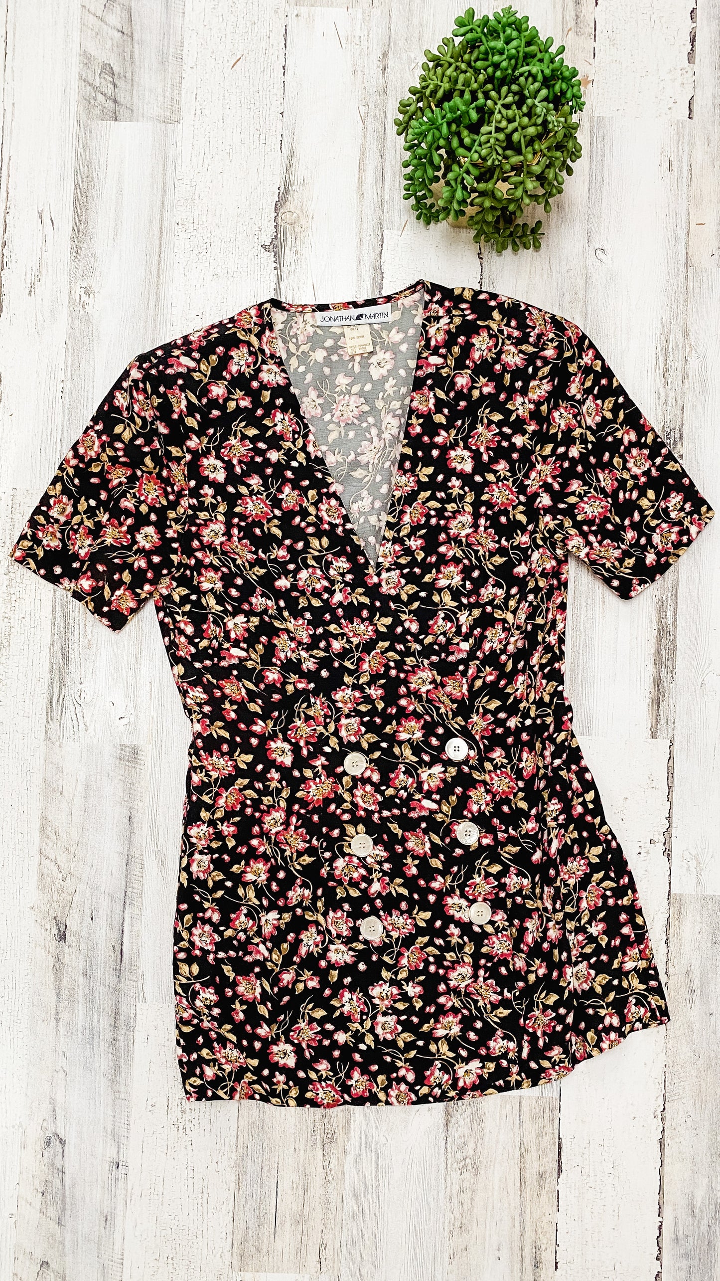 Vintage 90’s Jonathan Martin Mini Floral Dress (6/8)