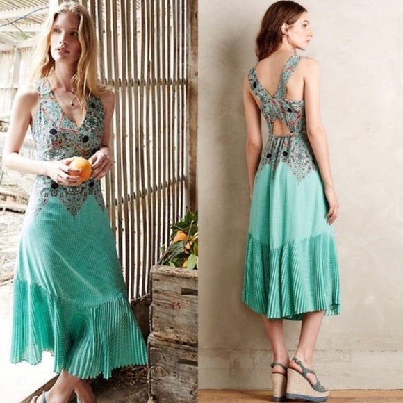 Anthropologie Maeve Canyon Creek Turquoise Dress (4)