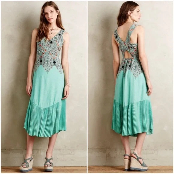 Anthropologie Maeve Canyon Creek Turquoise Dress (4)